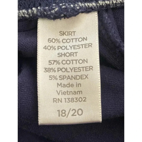 Avenue Skort Plus Size 18/20 or 1X Navy Blue & White Striped Stretch N104 - Picture 6 of 6